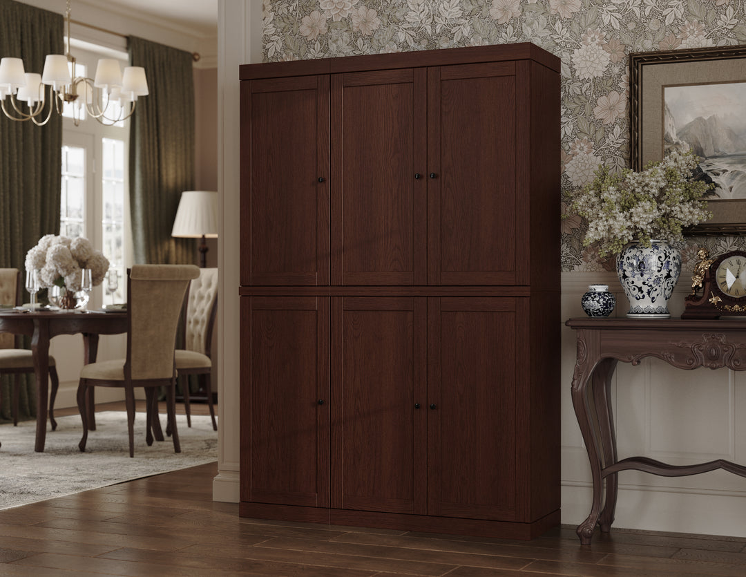 Premium 100% Solid European Oak Hardwood Modular Dining Room Cabinet with Shaker Doors – 48" Wide, 71.5" Tall