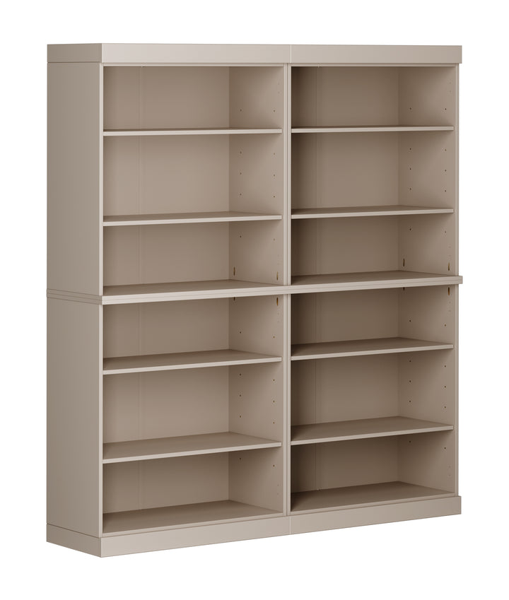 100% Solid Wood 12-Shelf 64" Bookcase, Tall Modular Bookshelf with Adjustable Shelves
