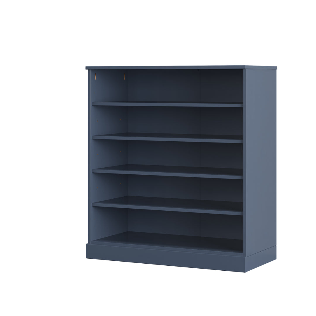 100% Solid Wood Open Shoe Storage Cabinet with Adjustable Shelves, Space Saving Stackable Entryway Organizer, 32" W x 35.75" H
