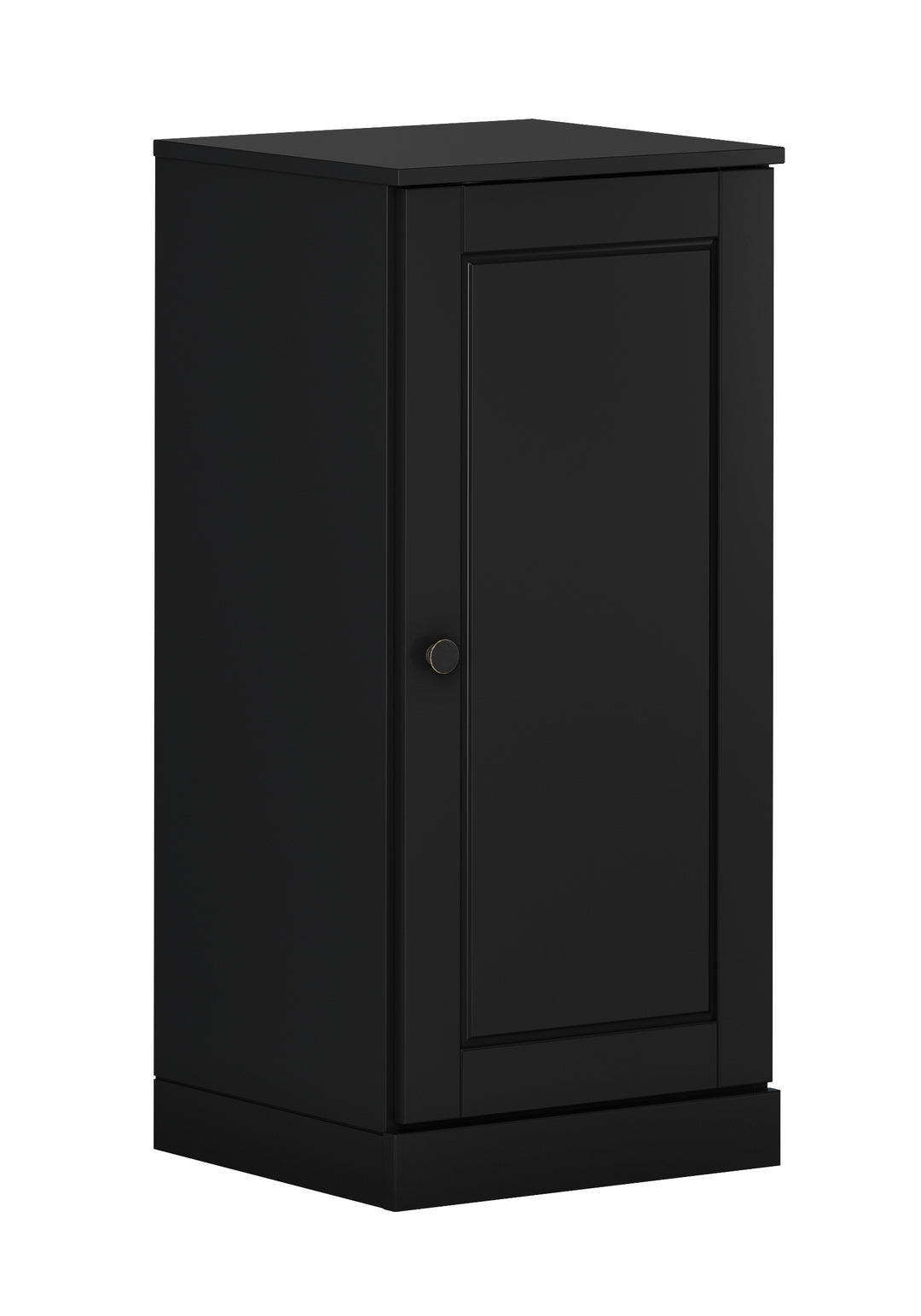 100% Solid Wood Bathroom Storage Cabinet, Raised Panel Door, 2 Drawers, Adjustable Shelves, 16.5" Wide, 35.75" Tall