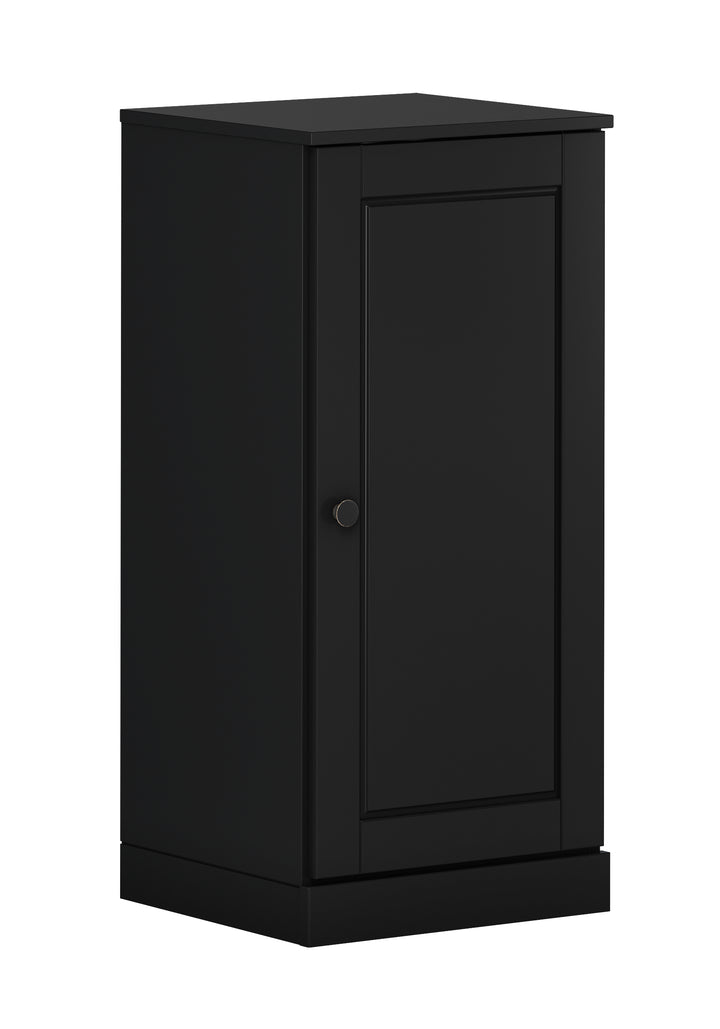100% Solid Wood Bathroom Storage Cabinet, Raised Panel Door, 2 Drawers, Adjustable Shelves, 16.5" Wide, 35.75" Tall