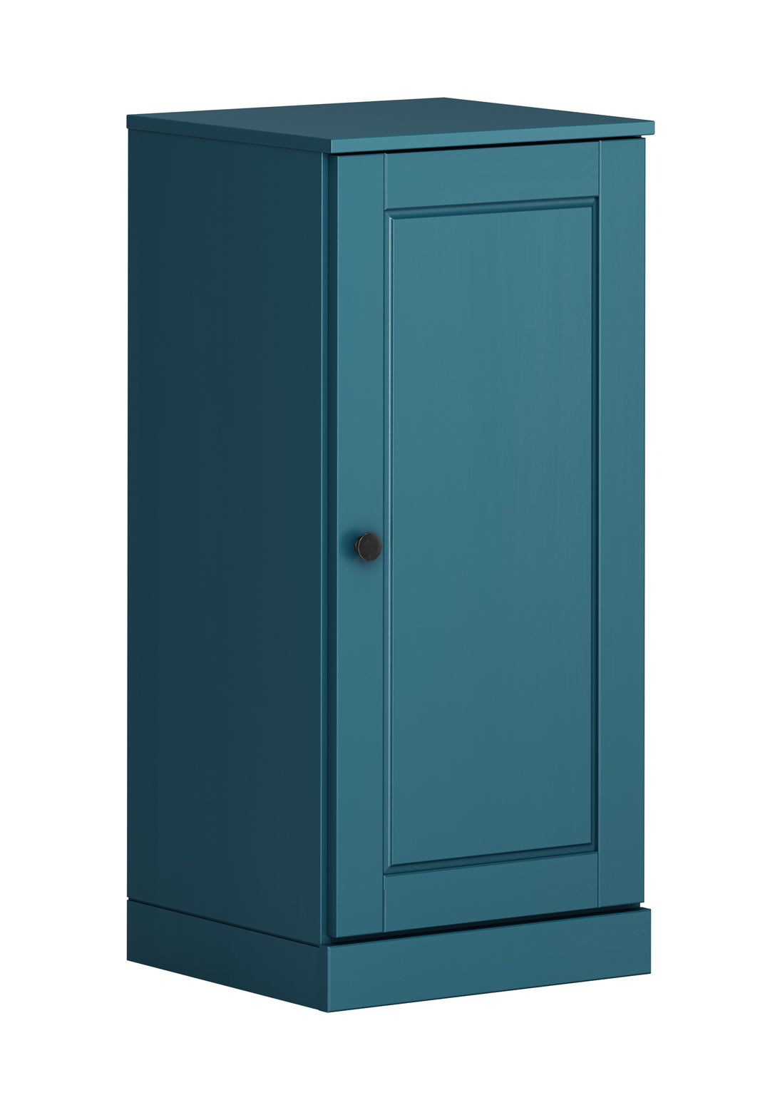 100% Solid Wood Bathroom Storage Cabinet, Raised Panel Door, 2 Drawers, Adjustable Shelves, 16.5" Wide, 35.75" Tall