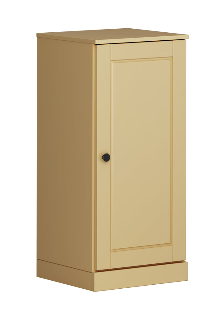 100% Solid Wood Bathroom Storage Cabinet, Raised Panel Door, 2 Drawers, Adjustable Shelves, 16.5" Wide, 35.75" Tall