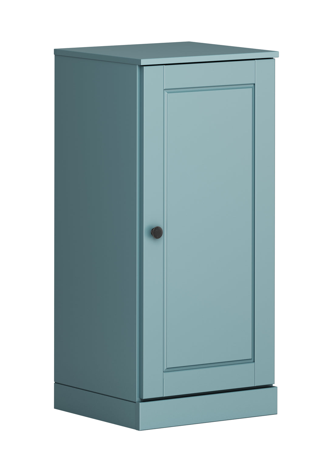 100% Solid Wood Bathroom Storage Cabinet, Raised Panel Door, 2 Drawers, Adjustable Shelves, 16.5" Wide, 35.75" Tall