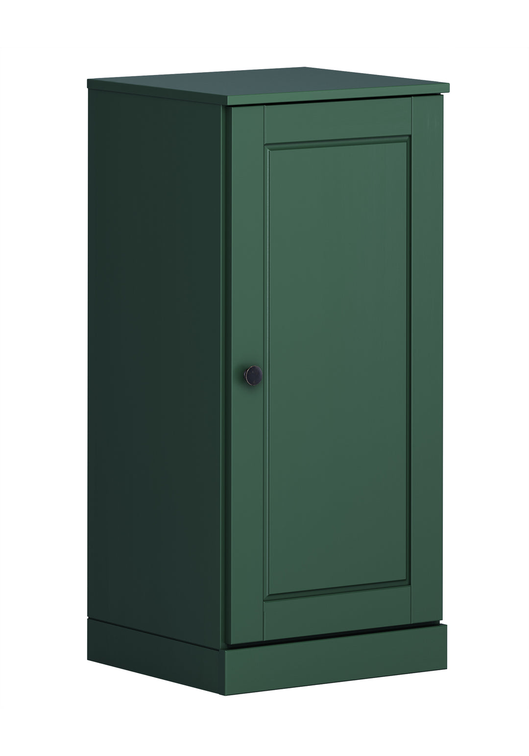 100% Solid Wood Bathroom Storage Cabinet, Raised Panel Door, 2 Drawers, Adjustable Shelves, 16.5" Wide, 35.75" Tall