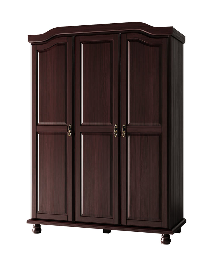 100% Solid Wood Kyle 3-Door Wardrobe Armoire