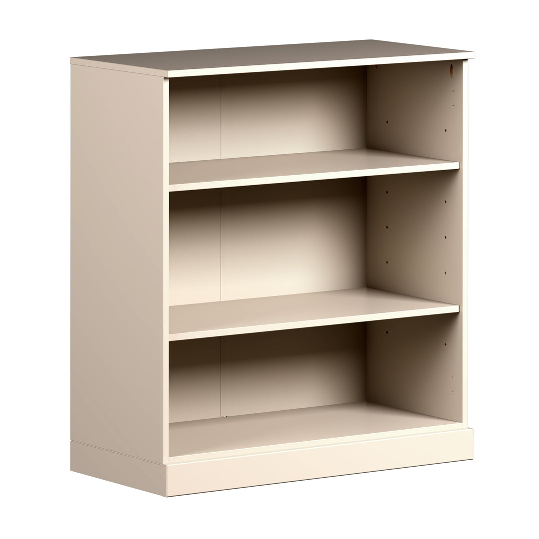 100% Solid Wood 3-Shelf 32" Bookcase, Adjustable Shelves