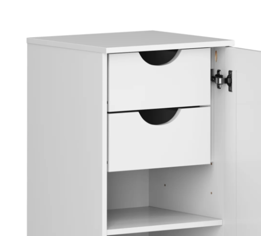 100% Solid Wood Modular Cabinet 2-Small Drawer Storage Kit For 16.5" Wide Cabinet